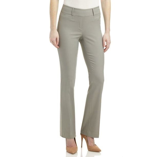 Rekucci Womens Ease in to comfort Fit Barely Bootcut Stretch Pants