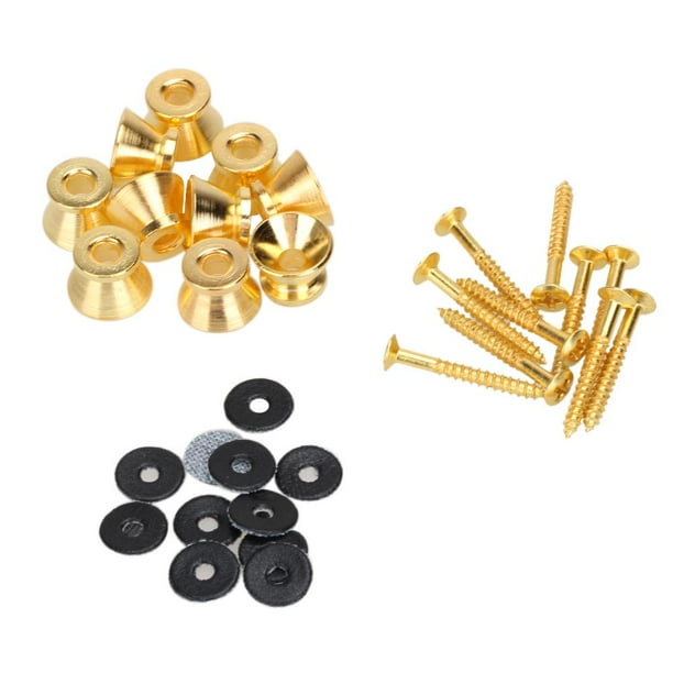 Botones de correa Candados de guitarra Candados de correa Mushrooms Heads Gold 100PCS JShteea El nuevo