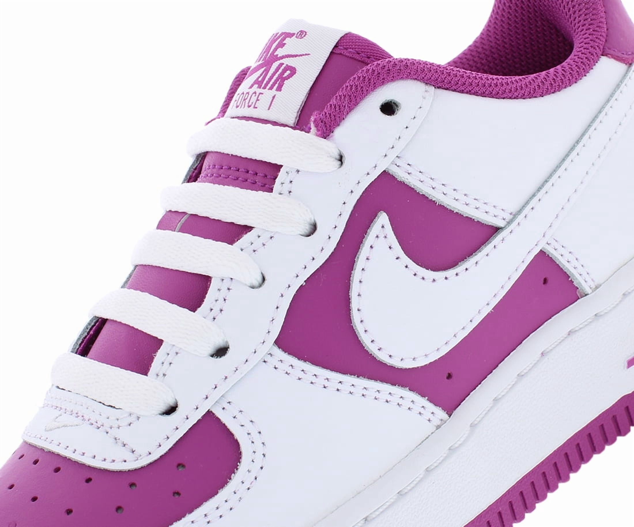 Big Kid's Nike Air Force 1 BG White/Hot Fuchsia (HV0938 100) - 4.5
