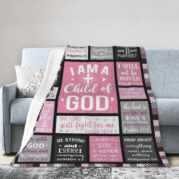 Christian Gifts for Women God Blankets Inspirational Religious Birthday Catholic Spiritual & Baptism Confirmation Gifts 50x40