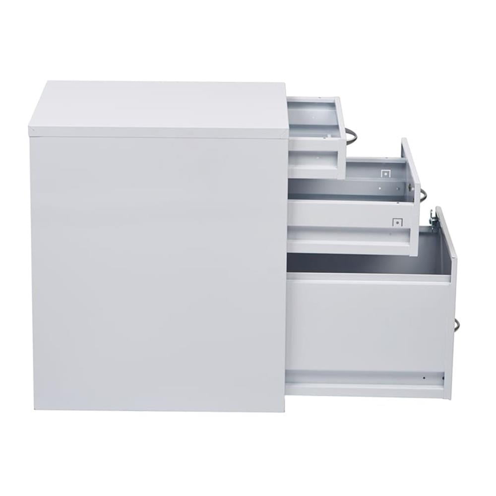 Scranton & Co 22" Modern Metal Pencil Box Storage File Cabinet in White