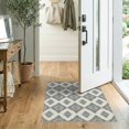 thumbnail image 2 of ODIKA 2'x3' Washable Doormat Non-Slip, Low Pile Boho Zigzag Distressed Southwestern Minimalist Seagrass Herringbone Refined for Entryway, Kitchen, Laundry Room, 2 of 7