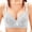 White, variant on Women Floral Lace V Neck Underwire Push Up Bra Front Bow Adjustable Wide Straps Soft Nylon Spandex High Elastic Support Lingerie for Daily Party White 4XL