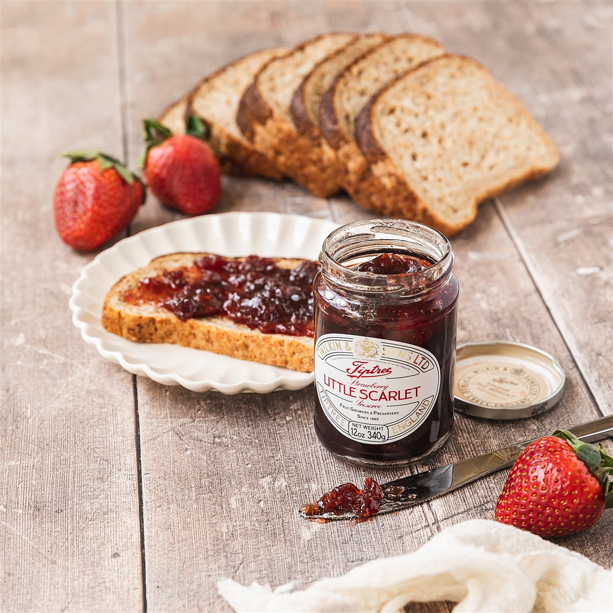 Tiptree Little Scarlet Strawberry Conserve 12 Oz Jar