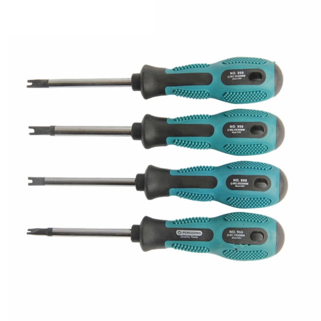 4 Pcs/Ensemble Ensemble de Tournevis Embouts de Tournevis Type U Fourchette Vis à Fente Kit de Réparation d'Outils à Main