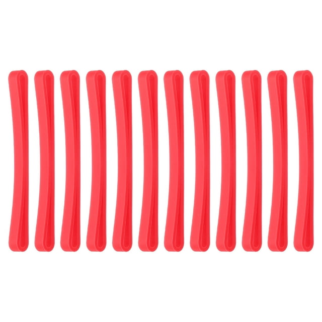 Unique Bargains Élastiques 3.1 x 5 Pieds, 12 Pcs, Rouge