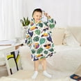 thumbnail image 6 of FORMRS Wearable Blanket Hoodie with Sleeves for Kids Cozy Flannel Sweatshirt, Vibrant Toucans Pattern, 6 of 7