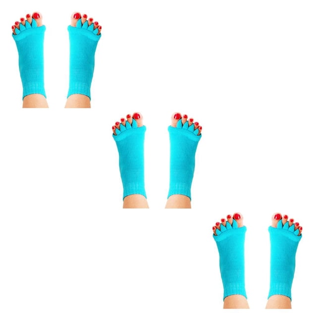 Wosthever 1 Pair 5 Toe Socks Overlapping Color Comfortable Breathable Dressing Solid Separation Relaxing Hosiery Type1 NO1 Wosthever CBP096052