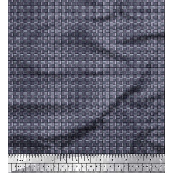 Soimoi Cotton Duck Fabric Stripe Shirting Fabric Prints by Yard 42 Inch Wide