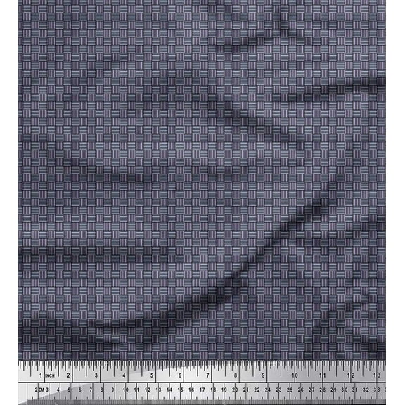 Soimoi Cotton Duck Fabric Stripe Shirting Fabric Prints by Yard 42 Inch Wide