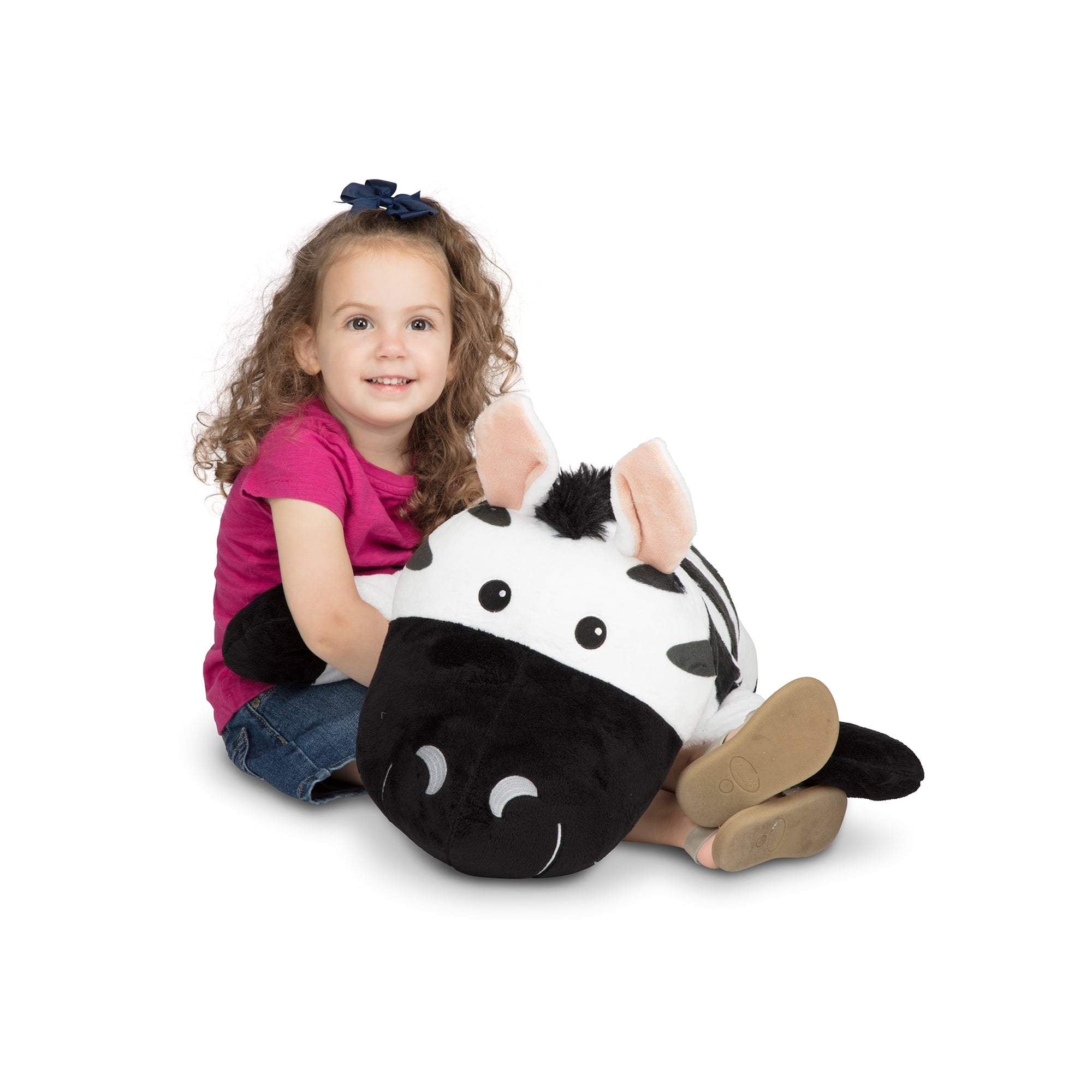 Melissa Doug Cuddle Zebra Jumbo Plush Stuffed Animal with Activity Card Walmart