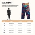 thumbnail image 4 of Lsque Colorful Feather Owl Print Women's Pajama Pants, Lounge Pant - Comfortable Home Wear,Elastic Waistband, Stylish Design-Medium, 4 of 9