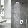 thumbnail image 5 of Boyel Living Rain Shower System 10 inches Wall Mount Shower Faucet Set with Handheld Combo Set,Chrome, 5 of 9