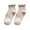 Beige, variant on Women Edge Vertical Striped Boat Socks Fresh Casual Crew Length