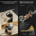 thumbnail image 3 of TFixol X2 Pro Detachable HiFi Wired Earphones with Dual Dynamic Drivers, 3.5mm Stereo Bass Headset for Sports and Music, Black, 3 of 6