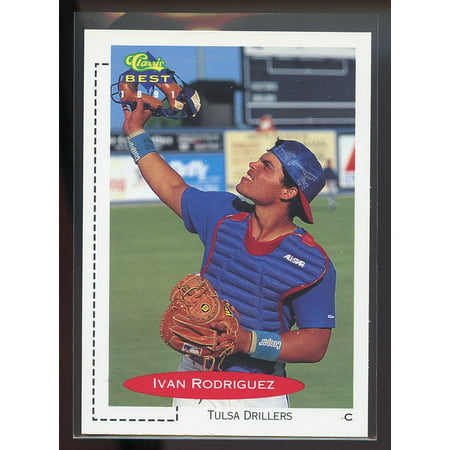 1991 classic/best #136 IVAN RODRIGUEZ texas rangers minor league ROOKIE (Best Baseball Rookie Cards To Own)