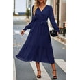 thumbnail image 5 of PRETTYGARDEN Women's Maxi Dress Fall Long Sleeve Wrap V Neck Ruffle Flowy Belted Spring Wedding Guest Vacation, 5 of 8