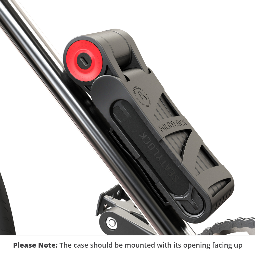 Seatylock FoldyLock 90cm Black with Red - Premium High Security Folding Bike Lock - Sold Secure Gold Rated Heavy Duty Anti Theft Guard with Keys