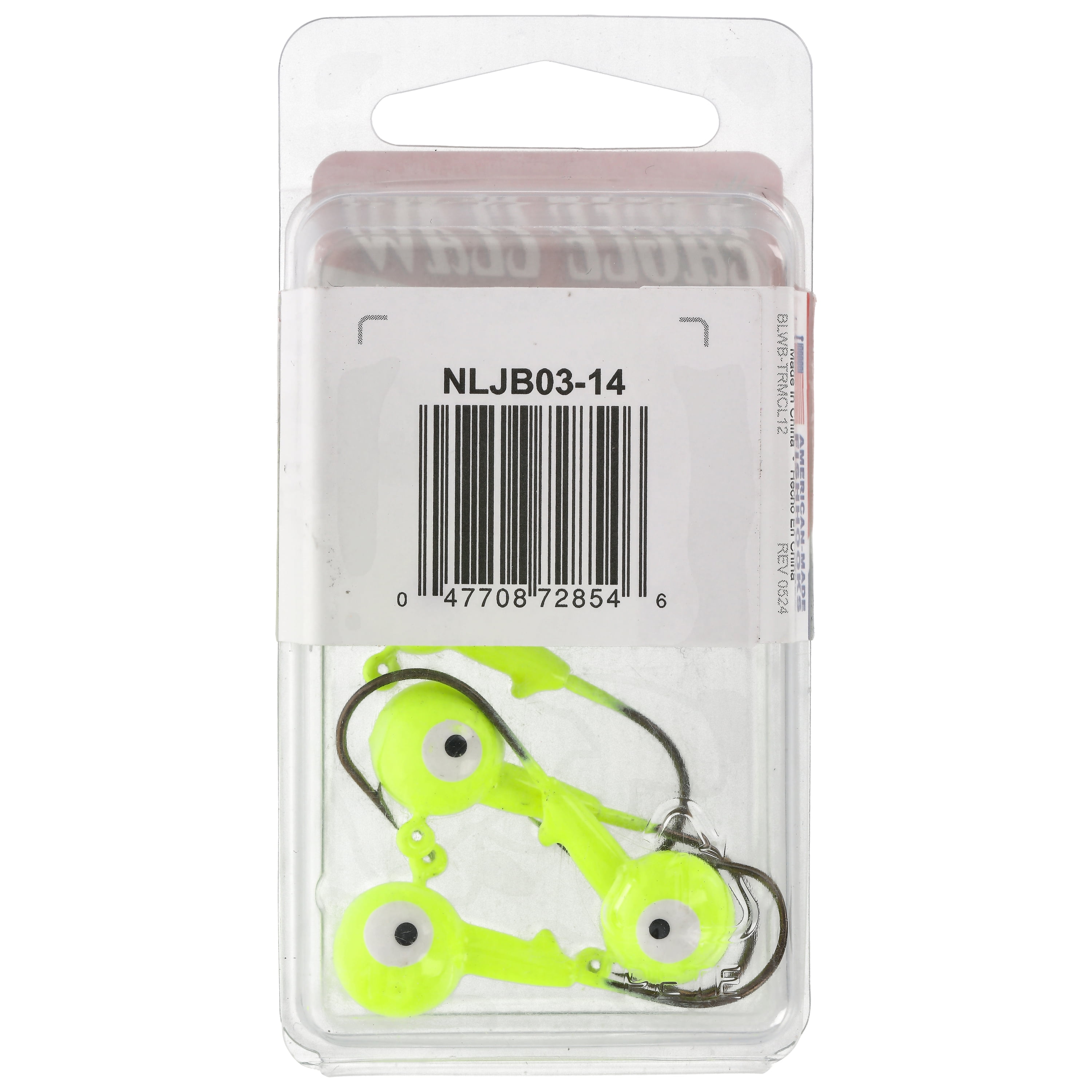 Eagle Claw Tin Ball Head Jig - Double eye - 4 pack - 1/4 oz - White