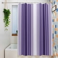 thumbnail image 3 of Shower Curtains for Bathroom-72"x72",Farmhouse Purple Gradient Line Waterproof Bath Curtain Grommet Shower Curtain Set with Hooks, 3 of 9