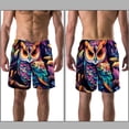 thumbnail image 3 of luoweisi Men's Beach Shorts Quick Dry Swim Trunks with Mesh Lining Cartoon Owl 2XL, 3 of 5