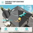 thumbnail image 5 of Pellebant 10 ft. x 10 ft. Square Double Top Patio Cantilever Umbrella, Dark Gray, 5 of 7