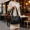 thumbnail image 2 of Sunyuer Vintage Tote Bags for Women, Large Capacity Vintage Multi-Pocket PU Leather Handbag Crossbody Shoulder Bag, 2 of 8