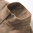 thumbnail image 6 of Pejock Men's Corduroy Jacket, Stand Collar Zip Up Long Sleeve Warm Outerwear, Casual Winter Spring Coat with Pockets, Lightweight Soft Polyester Casual Wear for Daily Outdoor, 6 of 9