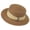 Khaki, variant on Women’s Rhinestone Square Buckle White Texture Band Flat Crown Vacation Straw Hat with Solid Minimal Silhouette for Cafe Gatherings White