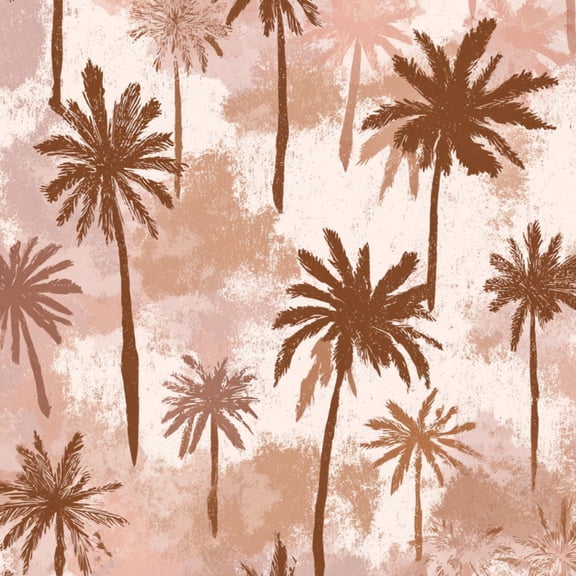 Peel and Stick Wallpaper Abstract Palm Tree Warm Earthy Tones vintage pink Wall Mural 23.6in x 9.8ft Self Adhesive Removable Wall Paper Renter Friendly Wallpaper for Girls Women Bedroom Livingroom