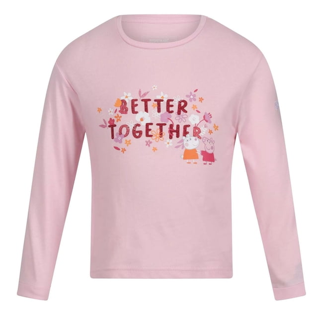 Regatta - Camiseta Better Together Peppa Pig de Manga Larga para Niños/Niñas (Neblina Rosa) Regatta UTRG7983_pinkmist