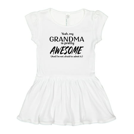 

Inktastic Yeah My Grandma is Pretty Awesome Gift Toddler Girl Dress