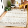 thumbnail image 2 of SAFAVIEH Natura Aaron Geometric Wool Area Rug, Ivory/Yellow, 6' x 6' Square, 2 of 8