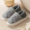 thumbnail image 4 of Weloille Cotton Slippers Female Cartoons Cute Plush Home Indoor Household Warm Couple Student Thick Bottom Bag Heel Cotton Slippers For Confinement, 4 of 7