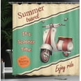 thumbnail image 4 of Ambesonne Vintage Shower Curtain, Retro Motorbike Words, 69"Wx75"L, Multicolor, 4 of 5