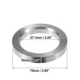 thumbnail image 5 of Unique Bargains 4pcs OD 75mm to ID 57.1mm Aluminum Alloy Vehicle Hub Centric Rings Wheel Bore Center Spacer, 5 of 6