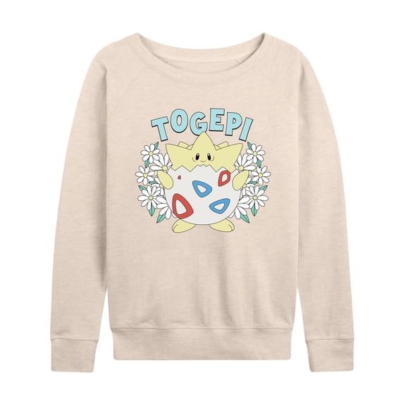 Pokémon - Floral Togepi - Women's French Terry Long Sleeve Pullover