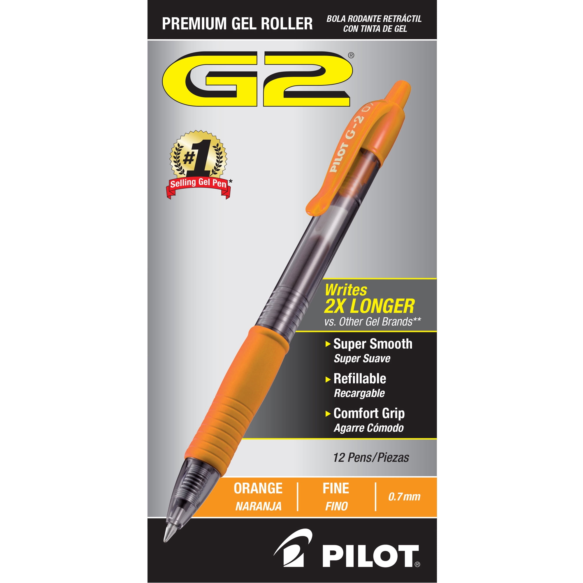 Pilot, PIL31265, G2 -7 Retractable Gel Roller Pens, 12 / Dozen