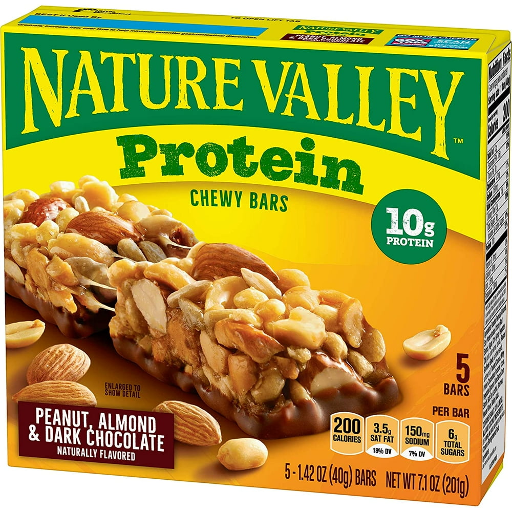 Nature Valley Peanut, Almond and Dark Chocolate Protein Chewy Bars, 7.1 oz