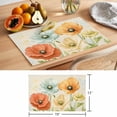 thumbnail image 6 of Red Yellow Placemats Set of 8, Blue Poppies Leaf Vintage Watercolor Floral Plant Non-Slip Place Mats Washable Table Mats for Kitchen Dining Table Decorations Indoor/Outdoor, 6 of 9