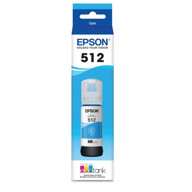 Botella de tinta Epson 512 EcoTank de ultra alta capacidad cian T512220-S