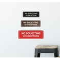 thumbnail image 4 of Signs ByLITA Standard No Soliciting No Exceptions Sign (Walnut) - Medium 2-3/4" X 7", 4 of 5