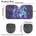 thumbnail image 4 of Yuyamidu Wolf Car Windshield Sun Shade Purple Galaxy Front Window Sunshade Butterfly Auto Window Shades Accessories for SUV Van Big Sedan Hatchback, 4 of 7