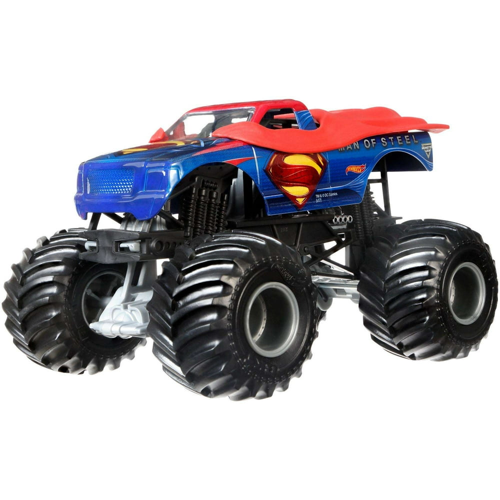 Monster Jam Hot Wheels Man Of Steel Truck Play Vehicle