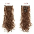 thumbnail image 2 of SHCKE Clip in Hair Extensions Light Auburn 8Pcs Set Clip-in Hair Extensions 24 Inch Long Curly Hair Extensions Double Weft Synthetic Hairpiece for Women, 2 of 6