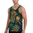 thumbnail image 2 of KLL Tropical Tribe Mask Print Men's Muscle Gym Workout Stringer Tank Tops Bodybuilding Fitness T-Shirts Tank Tops Men-Small, 2 of 7