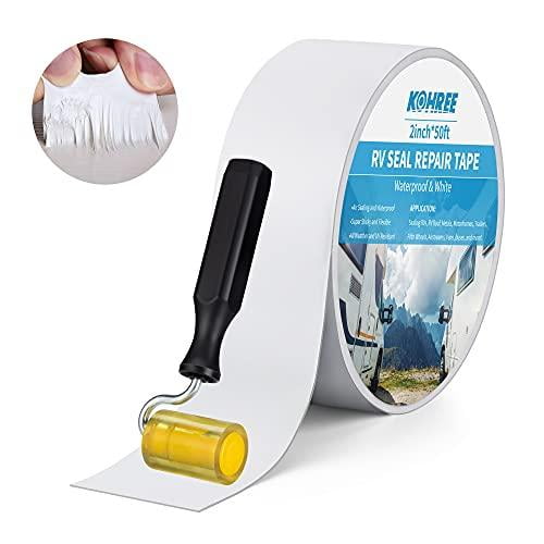 Kohree RV Sealant Tape, 2 Inch x 50 Feet RV White Roof Seal Tape UV & Weatherproof Sealant