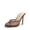 BROWN, variant on Mule Heels for Women High Heels Stiletto Open Round Peep Toe Mules Sandals Slip on Dress Shoes Sexy Heeled for Party Dressy Prom Wedding