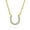 Gold, variant on Womens CZ Pave Cubic Zirconia Horseshoe Pendant Necklace 14K Gold Plated Silver