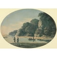 thumbnail image 3 of John Glover 24x18 Black Modern Framed Museum Art Print Titled - River with Fishermen (1792), 3 of 5